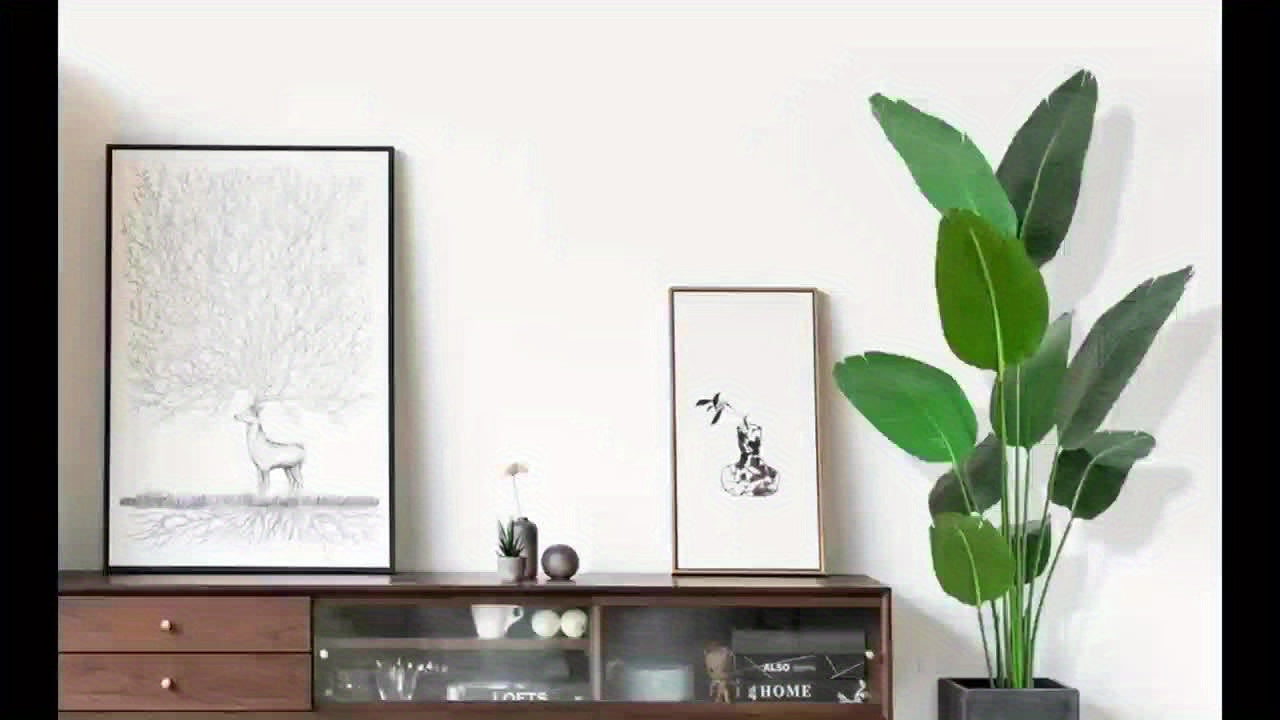 6ft Tall Artificial Bird Of Paradise Home Decor, 6ft Tall Artificial Floor Plant Fake Silk Banana Leaf Tropical Tree, Pot for Indoor Outdoor Living Room (6ft Tall)