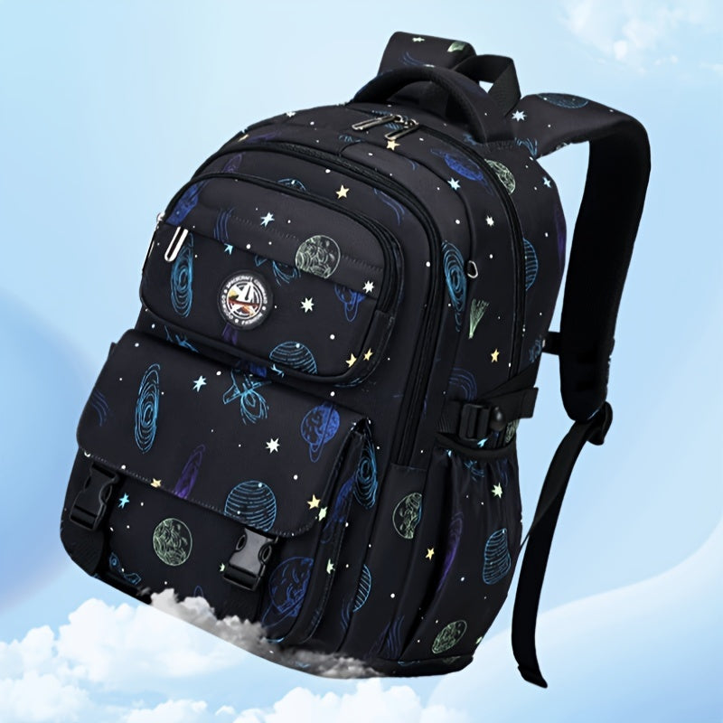 Galaxy Explorer Durable Large Capacity Kids School Backpack.