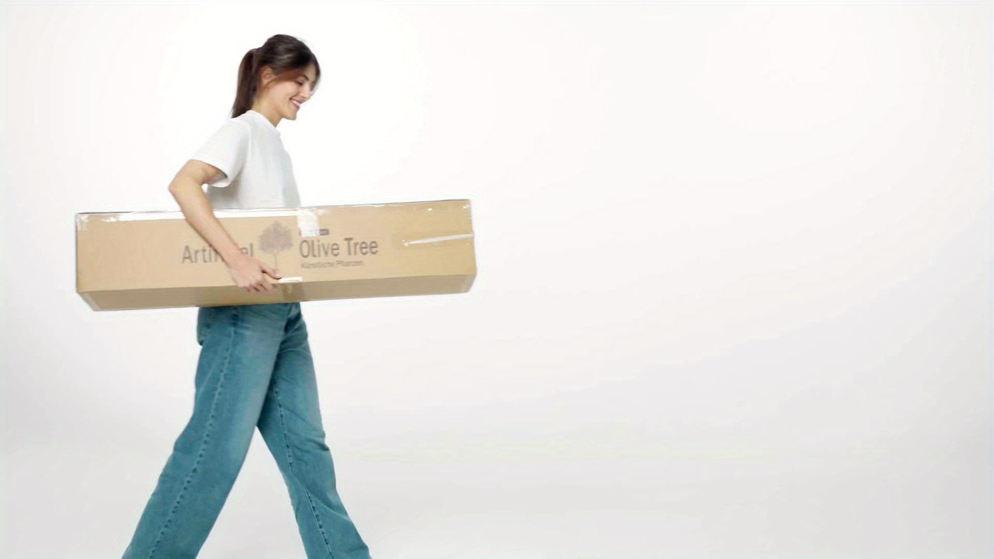 Artificial Olive Tree With Large White Planter - Muti-Trunk Faux Tall Olive Plant With 5/7/9 Realistic Branches, 450/630/810 Leaves And 20/28/36 Fruits - Perfect For Indoor And Outdoor Decor, Living Room, Home, Office, And Seasonal Celebrations