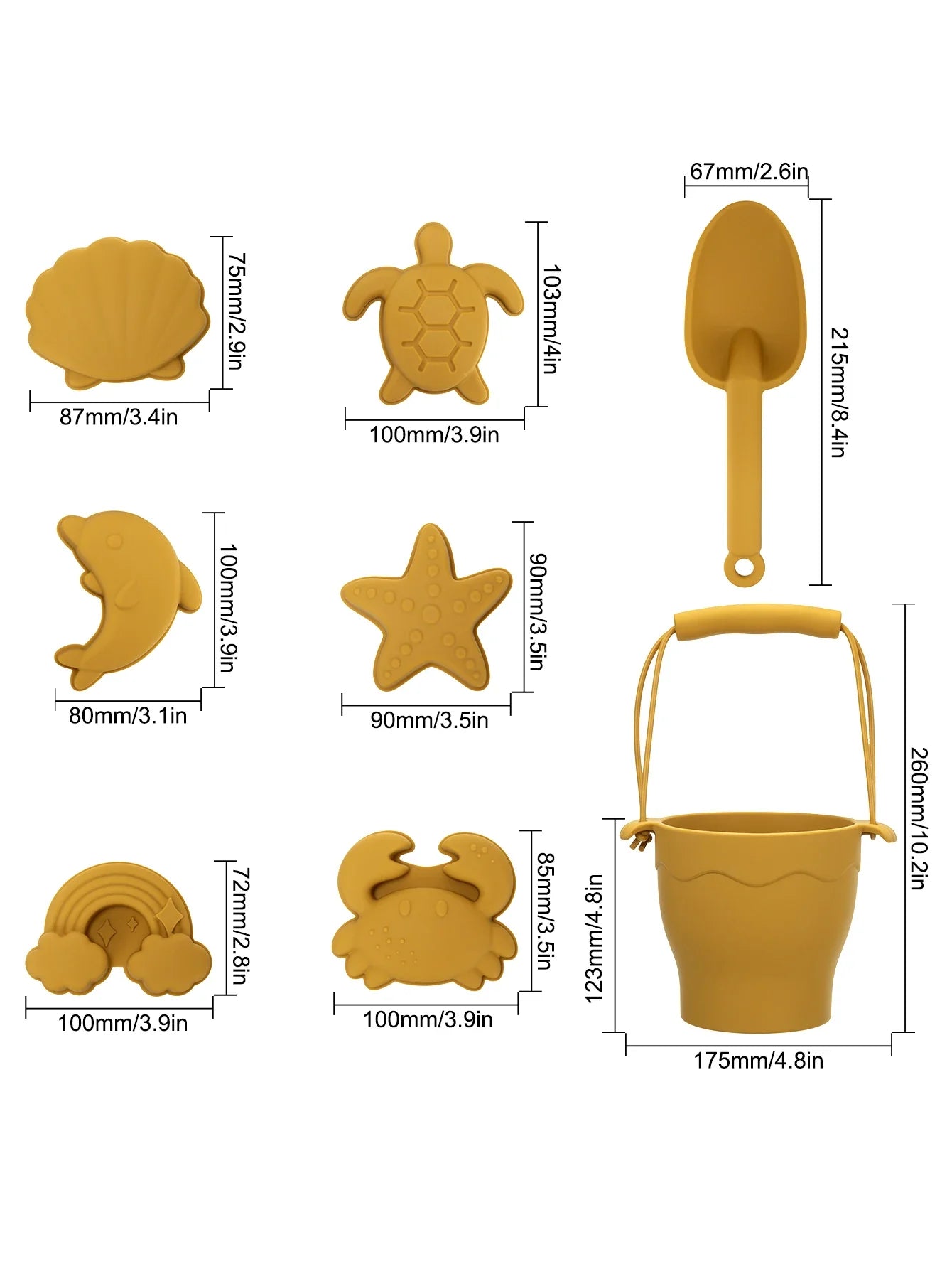 8pcs/Set Beach Toys Eco-Friendly