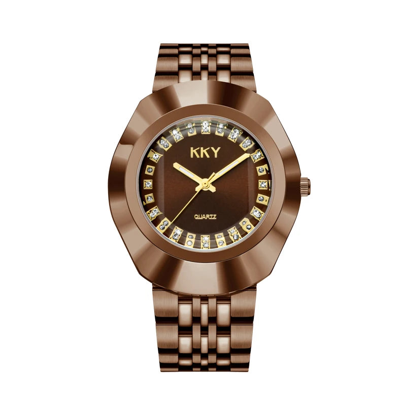 2024 New Creative Coffee Luxury Quartz Men Women Watches Waterproof