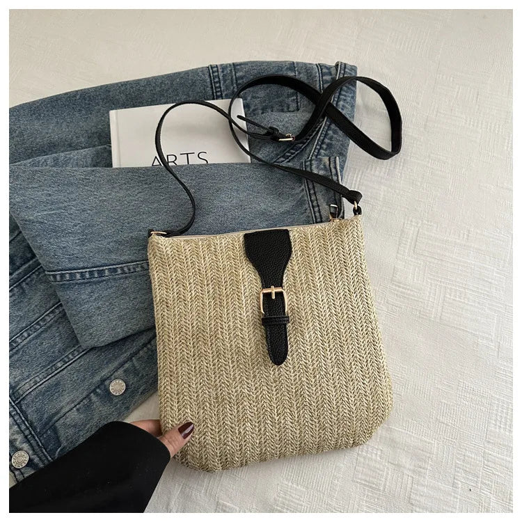 2025 Fashion Cute Small Square Casual Crossbody Bag for Women Seaside Beach Messenger Bag