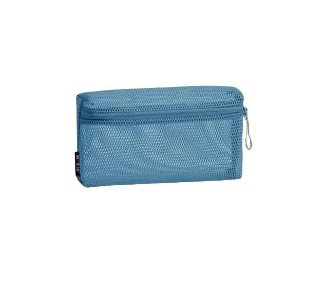 New Trend Ladies Portable Cosmetic Bag Mesh Travel Transparent Durable Wash Bag Nylon Material Grid Small Bag for Storage