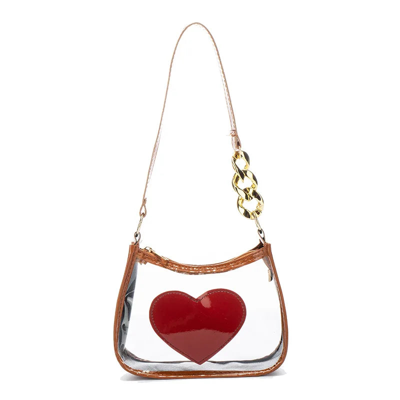 2025 Handbags Designer Handbags Women Famous Pvc Waterproof Fashion Crossbody Bags Zipper Daily Transparent Handbags