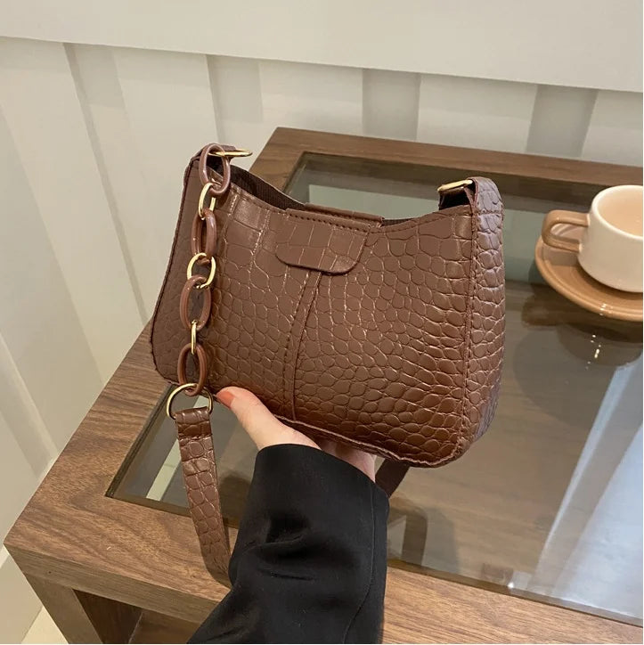 New Patchwork Women's Handbags Wholesale Fashion Simple Trend Shoulder Bag Handbag Chain Small Shoulder Bag Woman
