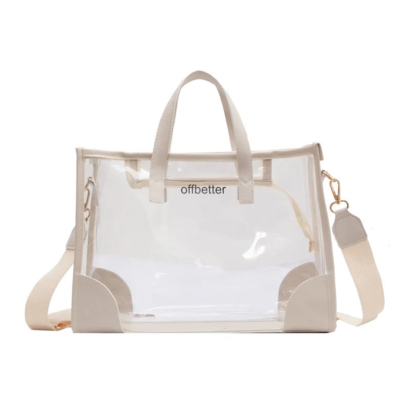 2025 Fashion clear Shopping Pvc Jelly Bag Branded Designer Bag Transparent Blank Plain Crossbody Bag