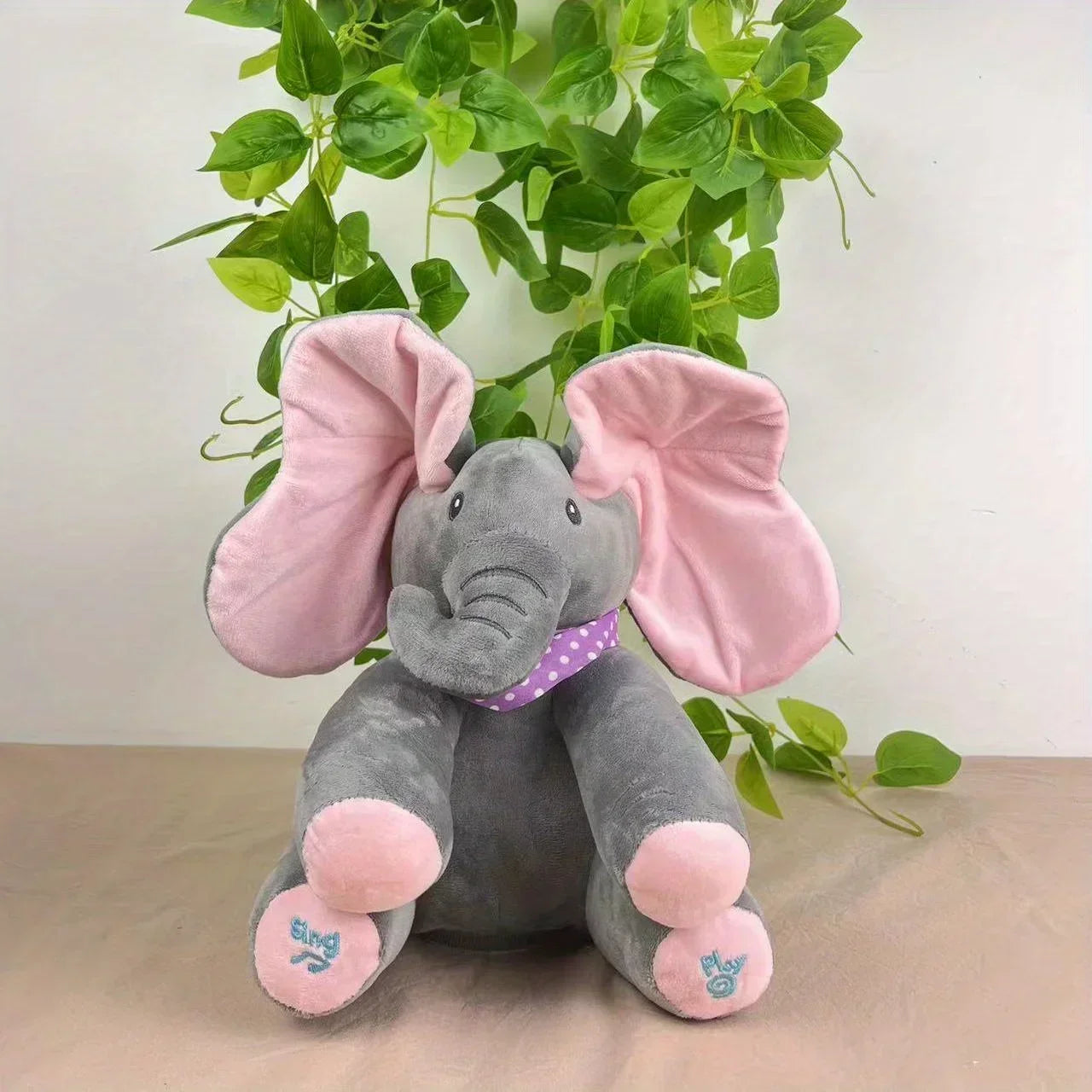 2024 New Hide-and-seek Elephant Plush Toy Baby Hide-and-seek Game Toy Singing Interactive Music Toy Child Home Birthday Gift