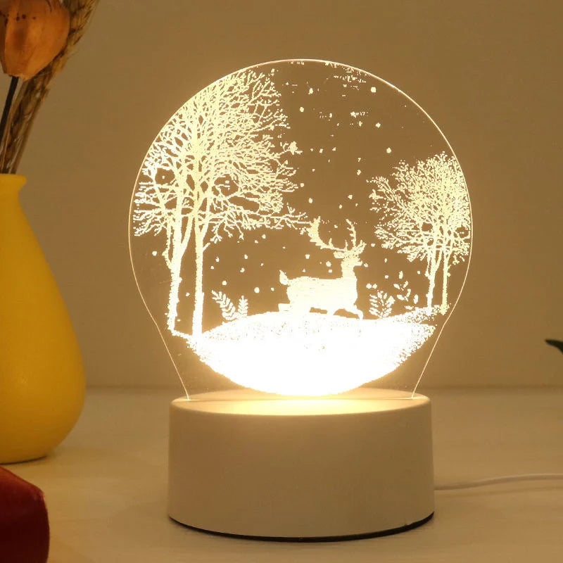 3D Eiffel Tower Ferris wheel castle Home Decoration USB Night light Girlfriend Birthday Gift Valentine's Day Christmas Ornament