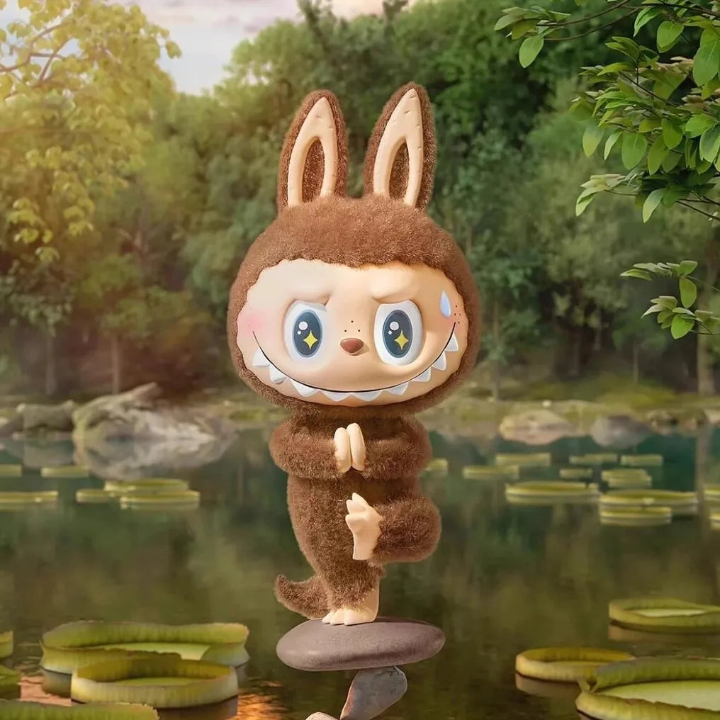 100% Genuine The Monsters Labubu Lazy Yoga Series Mystery Blind Box Cute Anime Figure Model Confirm Style Desktop Ornaments Toys