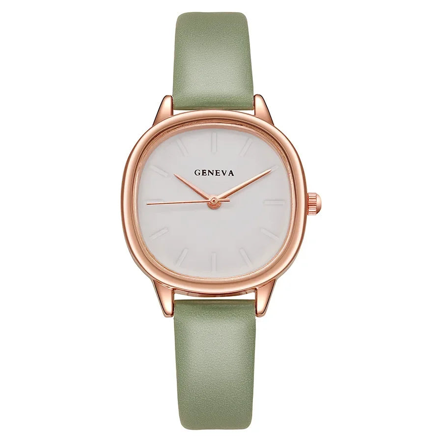 2024 New Casual Women's Watches Simple Quartz Wristwatches Leather Watches Students Clock Ladies Watch Gift Reloj Para Mujer