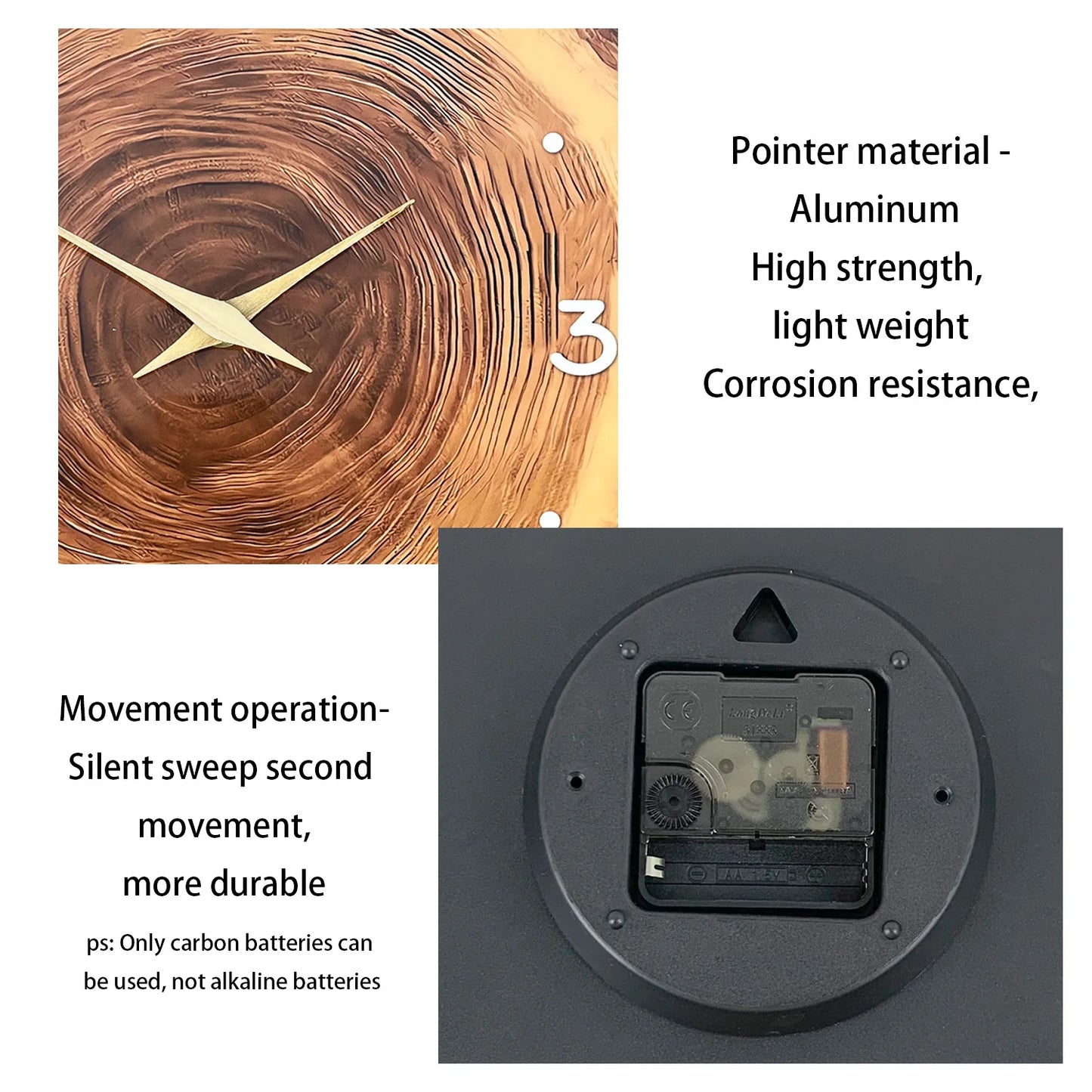 wooden ring veneer wall clock.