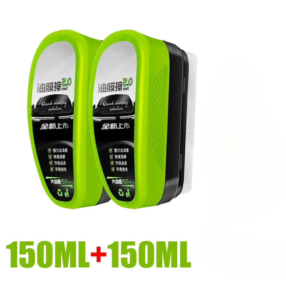 150ml Car Glass Oil Film Remover Window Windshield Polishing Sponge Brush Clear Vision Hydrophobic Water Spots Cleaning Tools