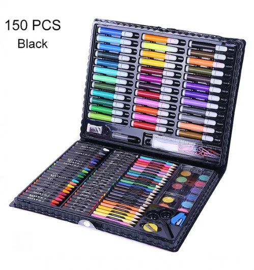 150-208 Pcs Art Set Watercolor Markers Crayons Water Pen Drawing Set Artist Painting Tools For Boys Girls Birthday Gifts