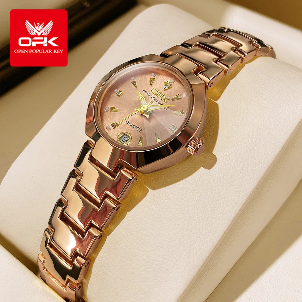 OPK8105 Women's Watch Quartz Battery with Calendar Exquisite and Compact
