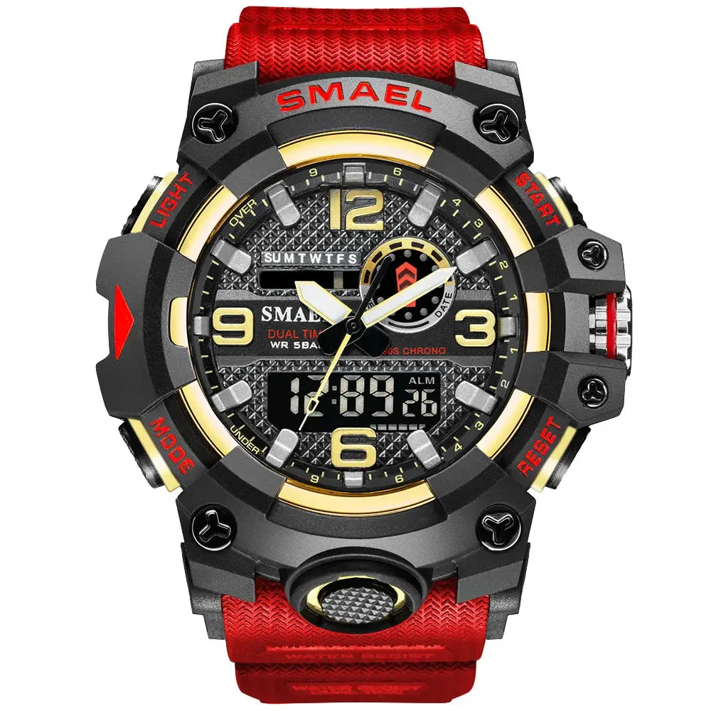 SMAEL 8035 Waterproof Outdoor Digital Electronic Watch Tactical Men's Multifunctional Watch Night Glow