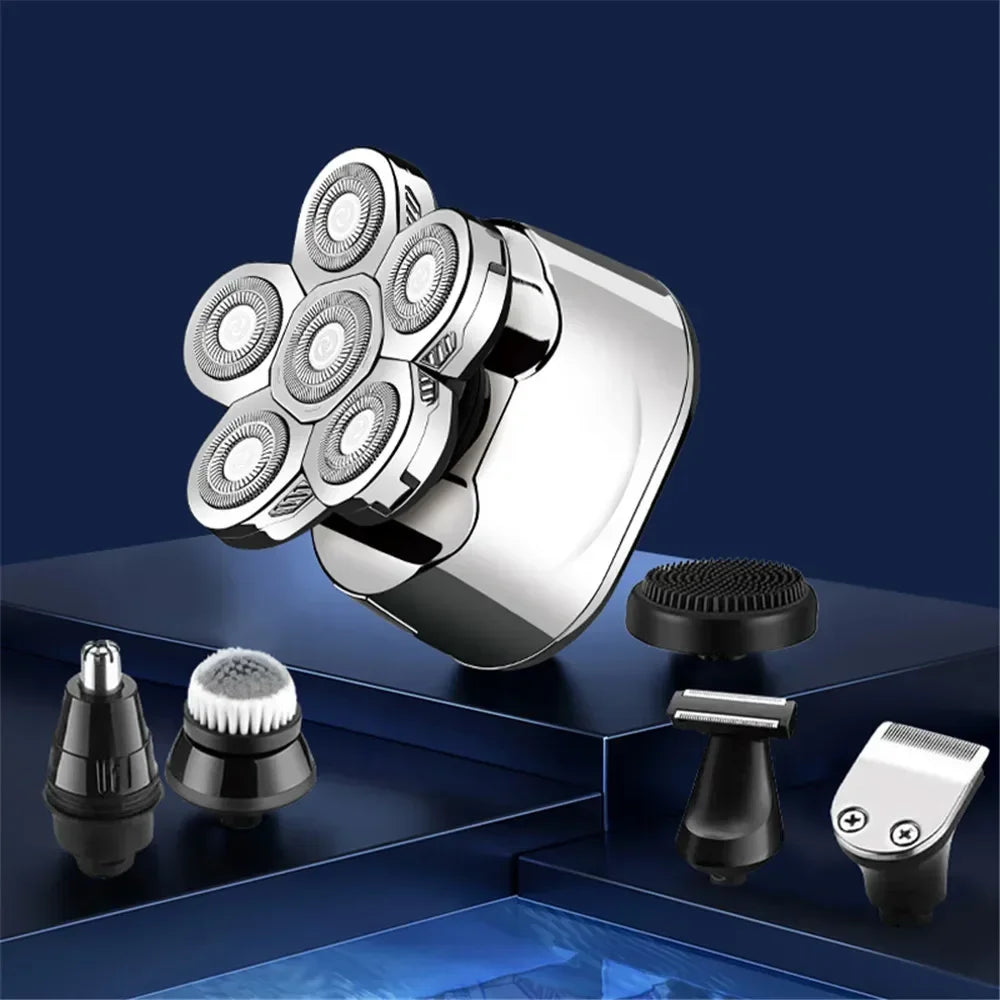 RESUXI LK-8820 Multifunction 6-In-1 Shaves IPX6 Waterproof USB Charging Compact and Portable 6 Heads Razors