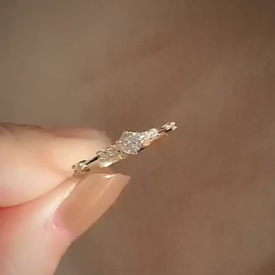 1.2g 1pc 925 Sterling Silver Delicate zirconia Ring Women'S Birthday Valentine'S Day Jewelry Gift