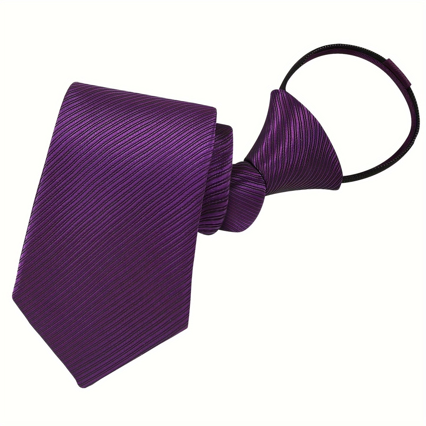 AUSKY 6pcs Men's Adjustable Pre-Tied Neckties with Easy Zipper Closure