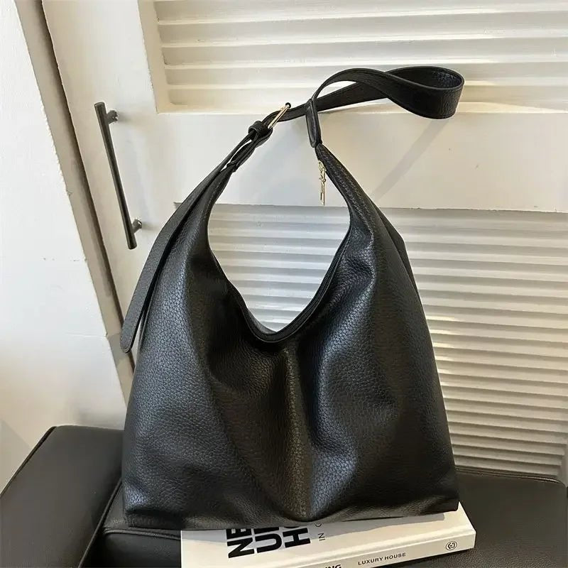 Fashion Leather Tote Bag for Women 2025 Trend Female Simple Large High Capacity Shoulder Bag Women Handbags Messenger Bags - buythingsusa