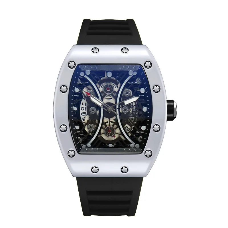 Reloj deportivo luminoso para hombre, cronógrafo de marca de lujo, esfera de barril de vino, brillo nocturno de moda, calendario, L146 - buythingsusa