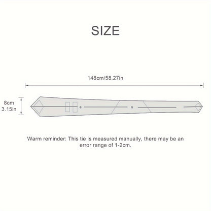 1pc Elegant Men's Polyester Necktie, 3.15inch Wide.