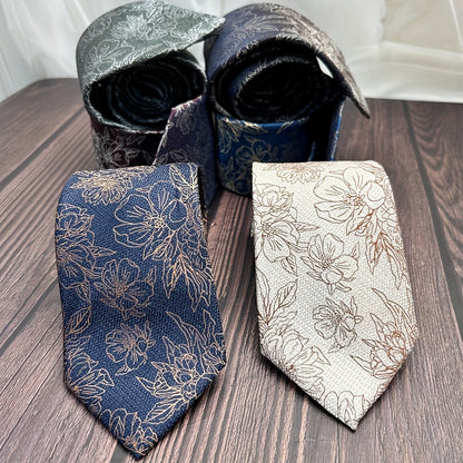 1pc Men's Beige Wine Red Tie Suitable for Suits, Weddings...