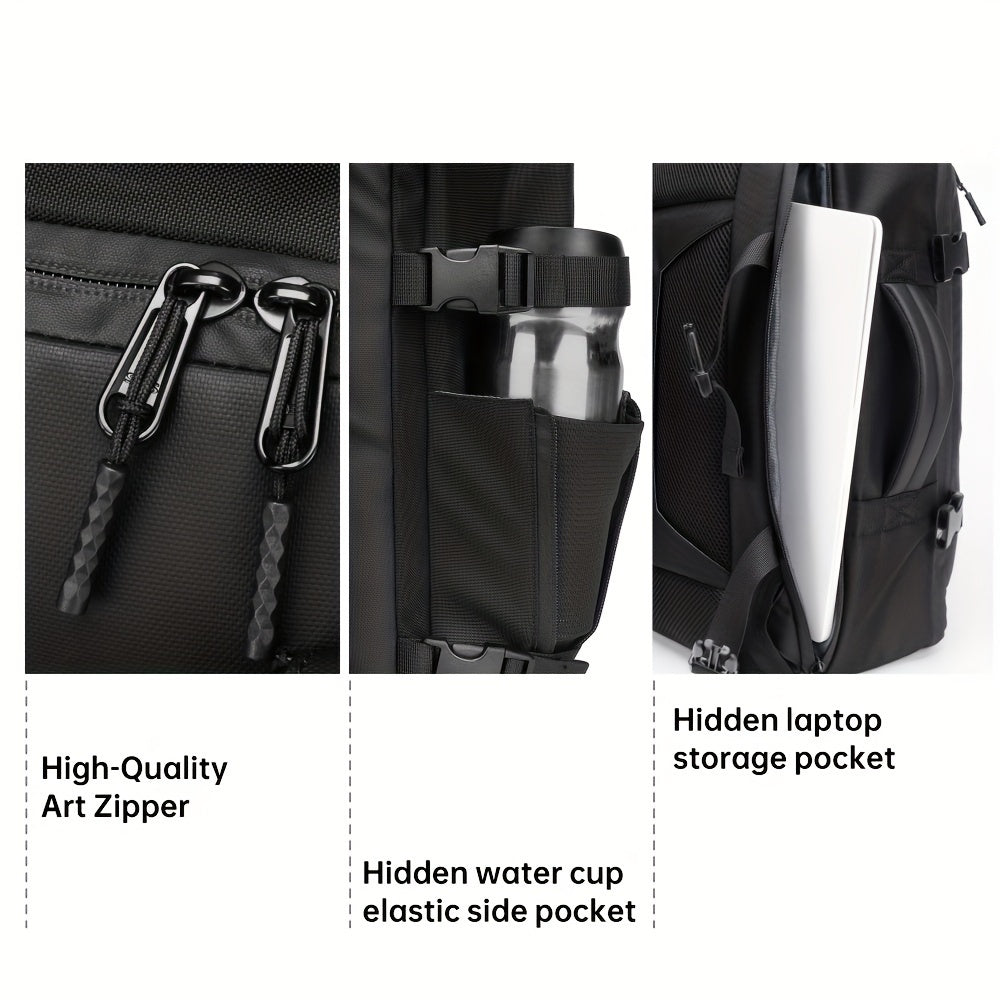 SWICKY 18-Inch Large Capacity Travel Backpack with Vacuum Compression, Air Cushion Design, Fits 16-Inch Laptop - Business & Casual Daypack