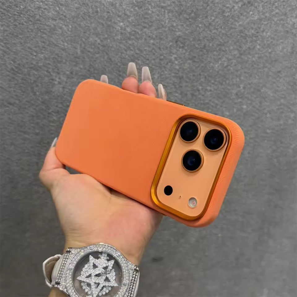 Luxury Built-in For Magsafe Flannel Case For iPhone 17 Pro Max  Charge Matte Cover - AX