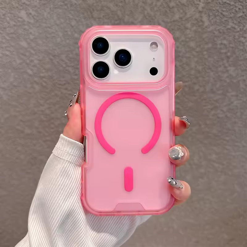 Neon Color Bumper Shockproof MagSafe Phone Case For iPhone 17  Pro Max Wireless Charging-AX