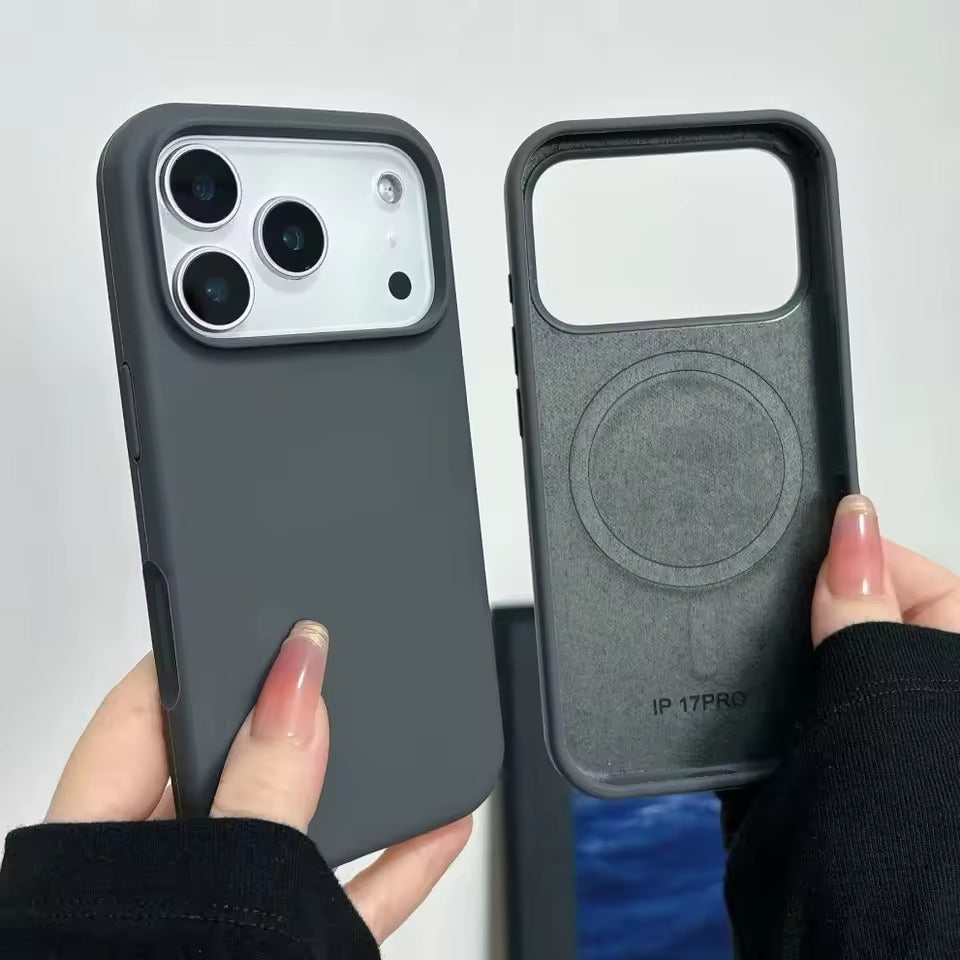 Official Liquid Silicone Magsafe Soft Phone Case For iPhone 17 Pro Max Plus Magnetic Wireless Charge Cover - AX