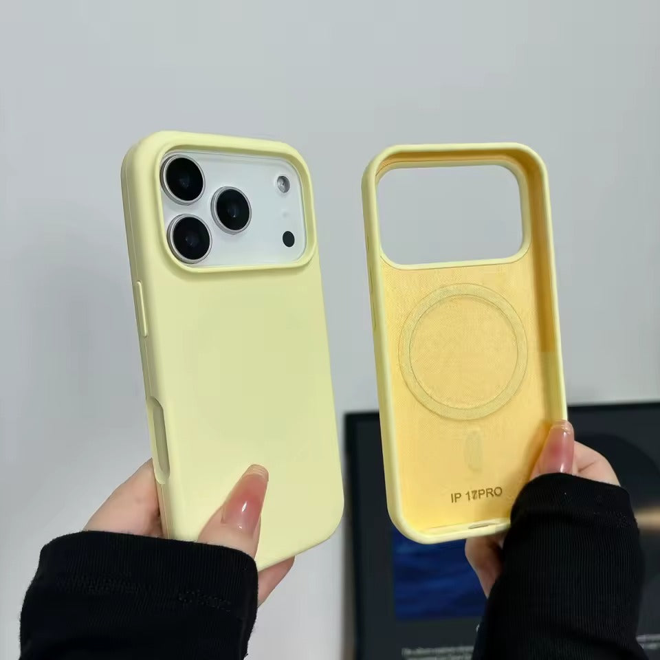 Official Liquid Silicone Magsafe Soft Phone Case For iPhone 17 Pro Max Plus Magnetic Wireless Charge Cover - AX