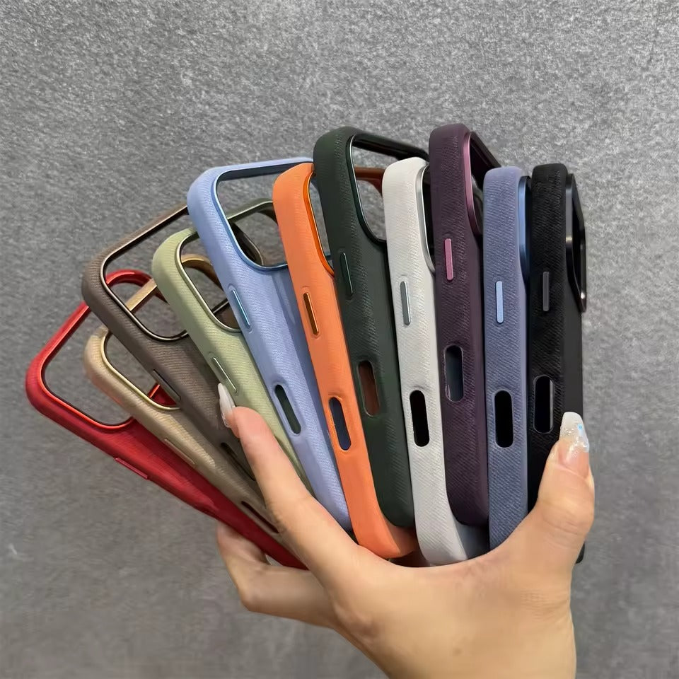 Luxury Built-in For Magsafe Flannel Case For iPhone 17 Pro Max  Charge Matte Cover - AX