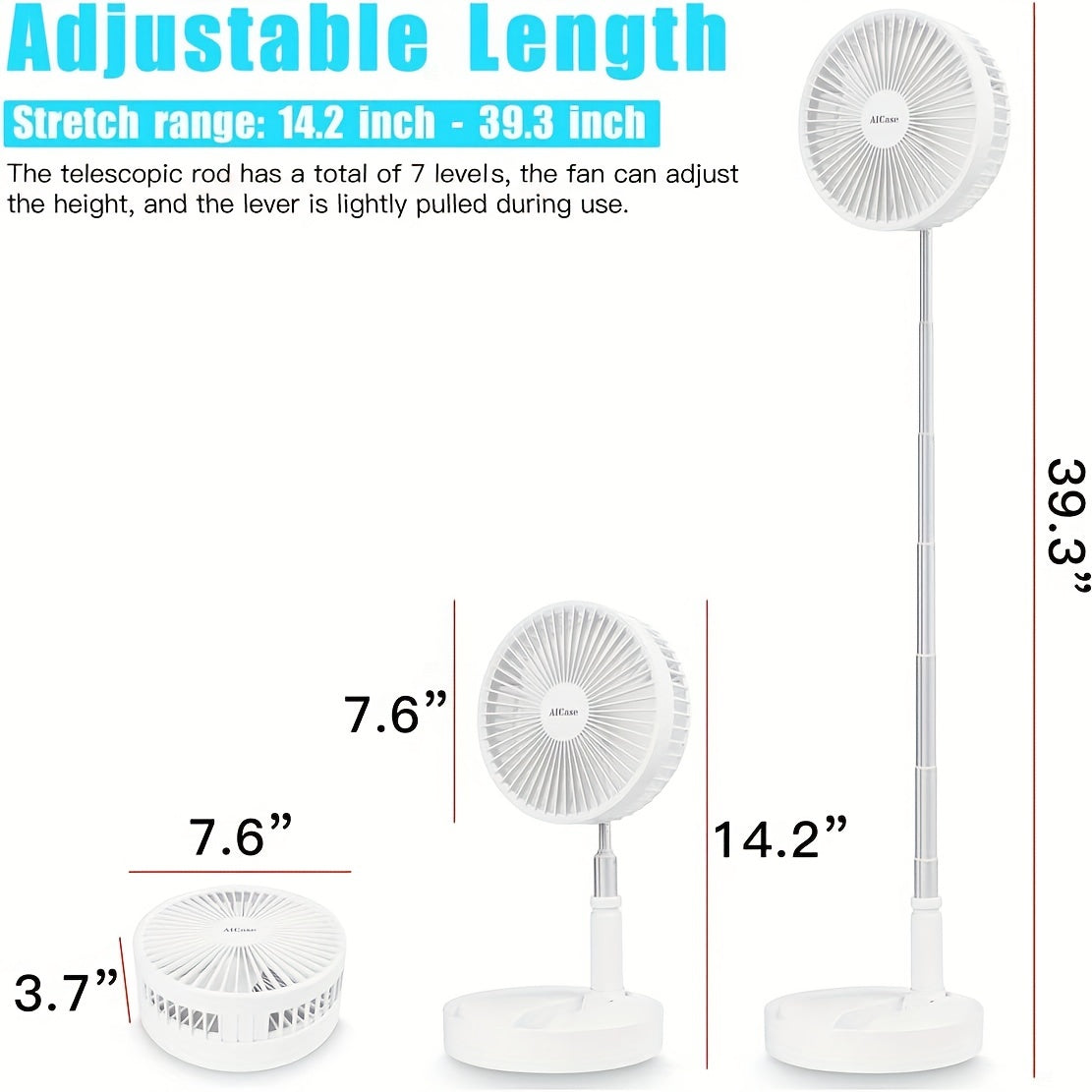 3600mAh Rechargeable Portable Fan