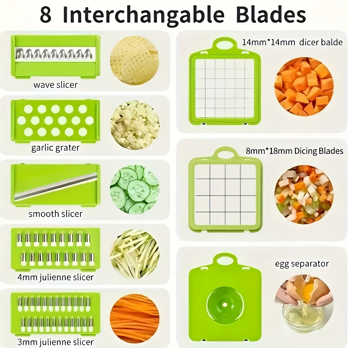 15pcs/set, Upgraded Vegetable Chopper