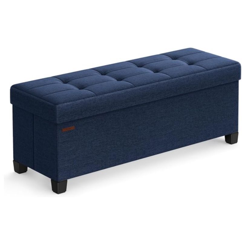 Folding Storage Ottoman Bench for Living Room and Bedroom, 15 x 43. 3 x 15. 7 Inches