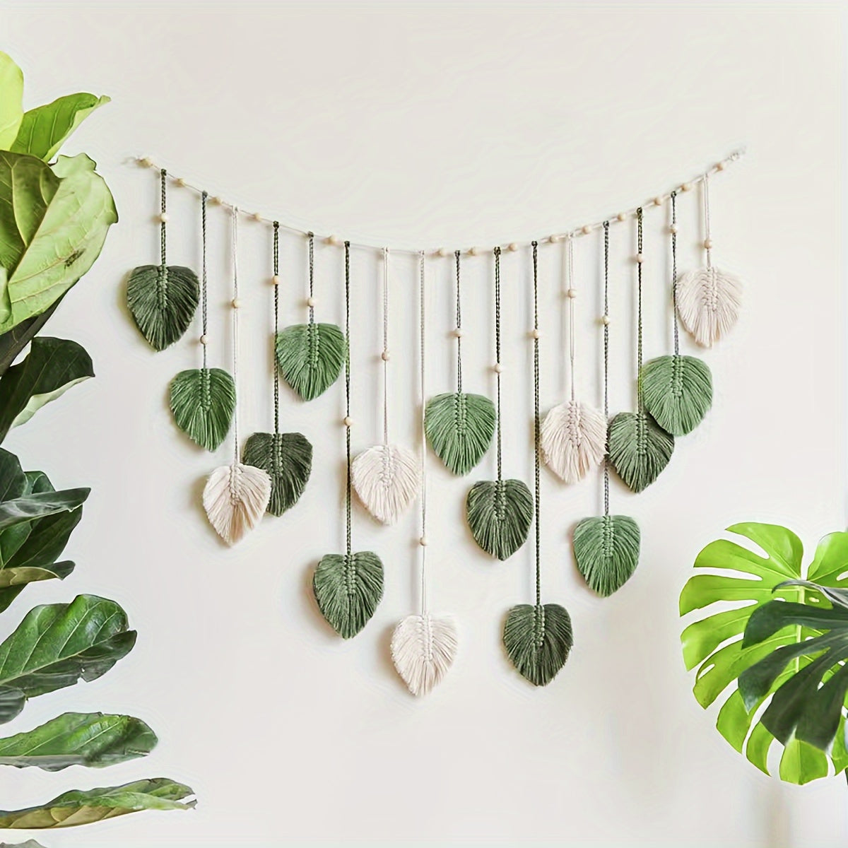 Beautiful room decor, leaves hanging on the walls, modern woven wall decor tapestries, Bohemian style wall decor, home decor, woven feather wall decor, Halloween gifts for Mom, Christmas gifts