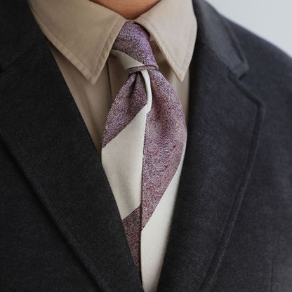 Adjustable Polyester Striped Tie for Men - Soft, Durable Necktie