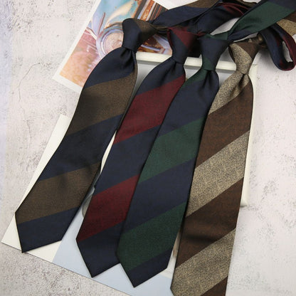 Adjustable Polyester Striped Tie for Men - Soft, Durable Necktie