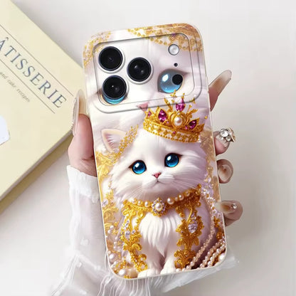 Cute Rabbit Cat Cartoon  For iPhone 17Pro Max Shockproof Soft Silicone Cases  -AX