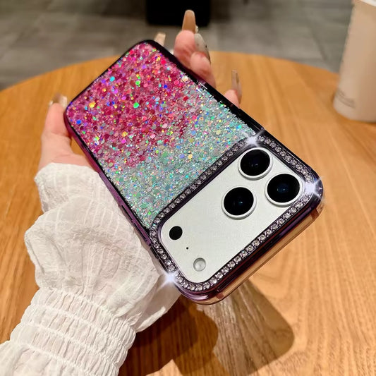 Diamond Protection Case for iPhone 17 Pro Max Gradient Glitter Cover - AX