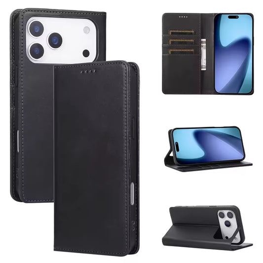 Leather Wallet  for iPhone 17 Pro Max  Cover Protective Magnetic With Picture Frame -AX