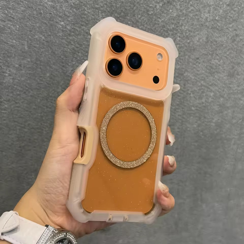 Fashion Glitter Magnetic Phone Case For iPhone 17 Pro Max  Shockproof Cover -AX