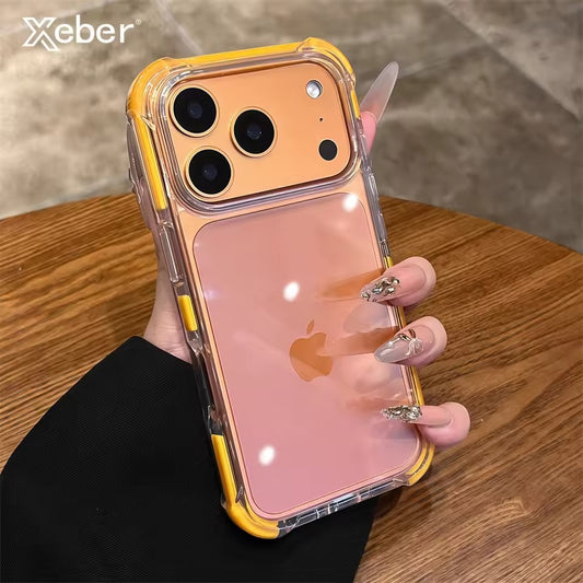 For iPhone 17 Pro Max Transparent Clear Ultra Thin Acrylic Armor Case Four Corner Shockproof  Back Cover - AX