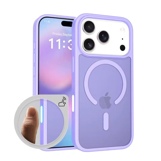 iPhone 17 Pro Matte Case,Compatible with MagSafe Shockproof Protection Translucent Cover For iPhone 17 -AX