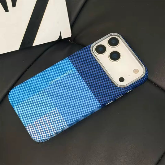 Thin Carbon Fiber  Colorful Hard  Case for iPhone 17  Pro Max Magnetic Wireless Charge Shockproof Bumper Cover - AX