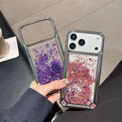 17 ProMax Flowing Sand Phone Case For  Glitter Quicksand Airbag Drop Protection Shell -AX