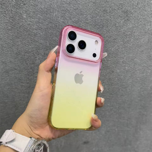 Flash Gradient Transparent Phone Case For iPhone 17 Pro Max  Soft Edge Shockproof Cover - AX