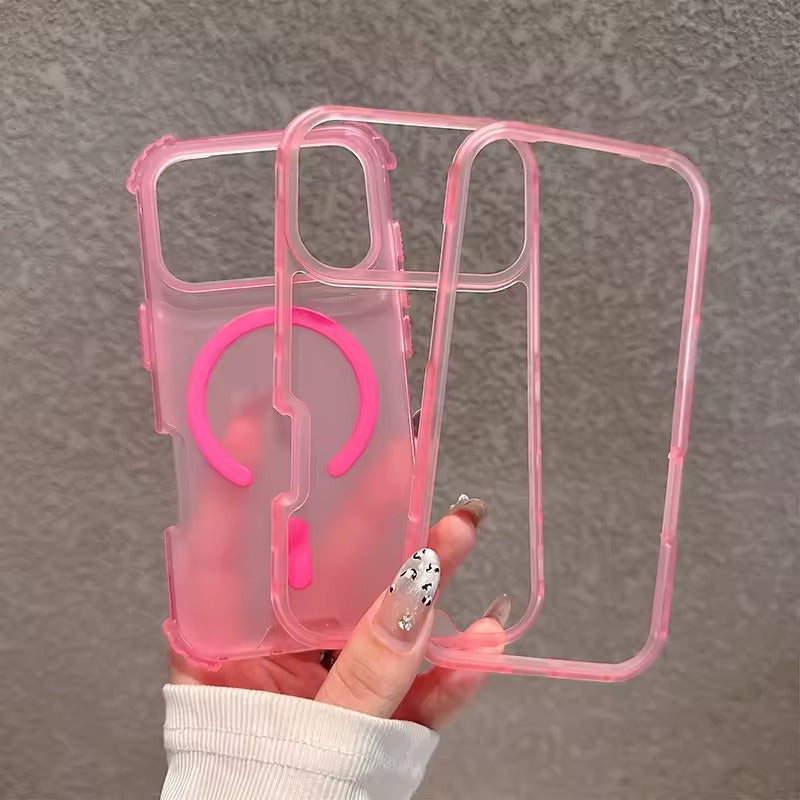 Neon Color Bumper Shockproof MagSafe Phone Case For iPhone 17  Pro Max Wireless Charging-AX