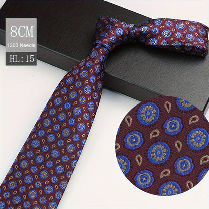 1pc Elegant Men's Polyester Necktie, 3.15inch Wide.