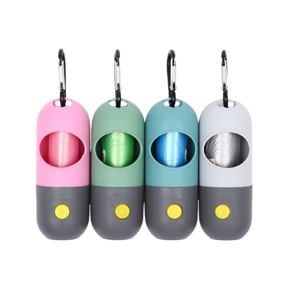 Clip On Multi Functional LED Light and Pet Bag Holder